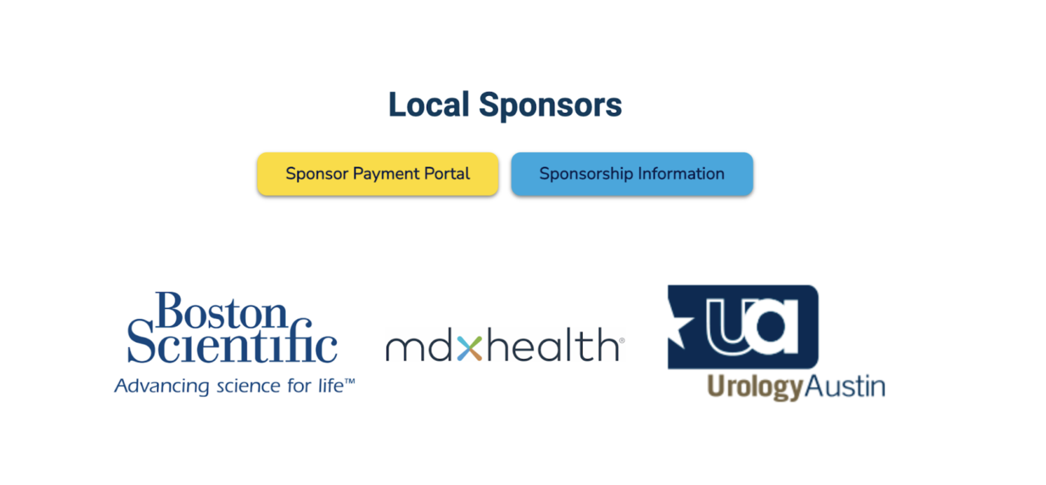 Sponsors for a local event